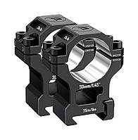 Кільця Discovery Scope Mount Rings 6061 Series (30 мм) High на Picatinny. ВН - 22 мм