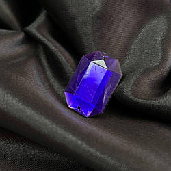 20 шт - Стрази акрилові пришивні 18х25 мм, синій електрик