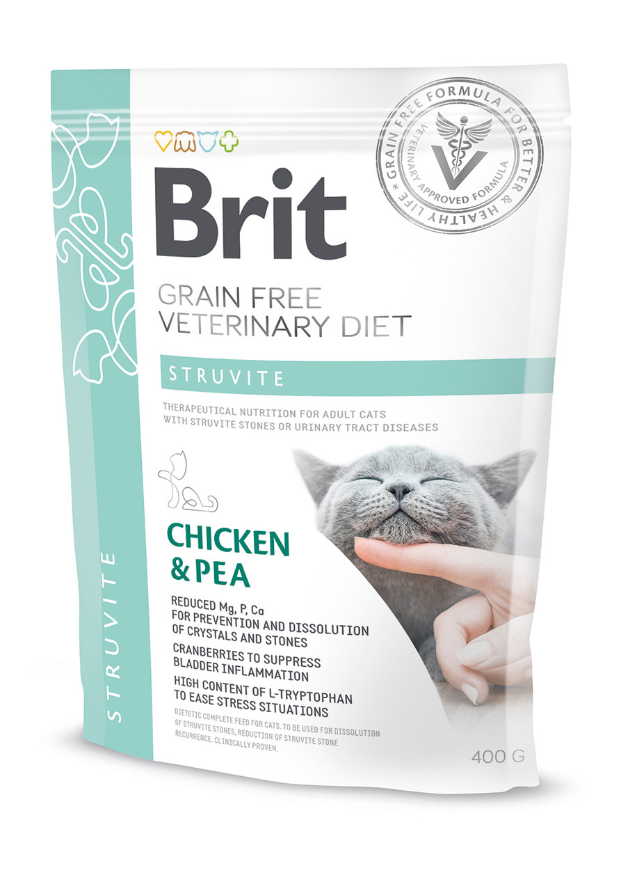 Сухий корм Brit VetDiets Struvite для котів, при лікуванні та для профілактики сечокам'яної хвороби, 400 г