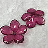 Ø29 мм Намисто пластик Квітка #5103, - винний прозора, фото 2