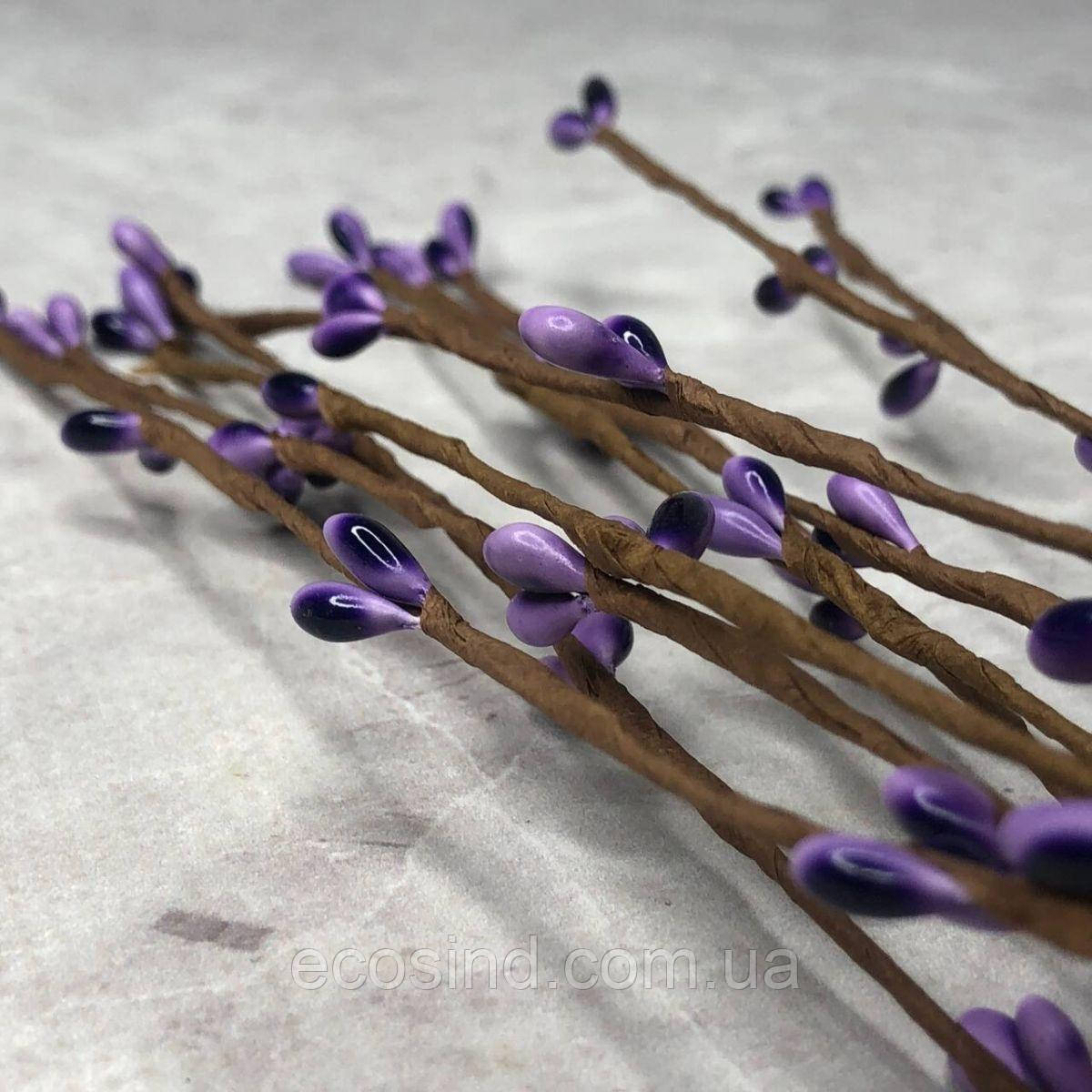 Гілочка верби з бруньками 40 см - бузьковий, фото 1