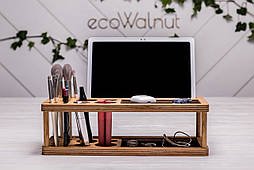 Органайзер для косметики Жіноча підставка Дерев'яний аксесуар для макіяжу пензликів помад