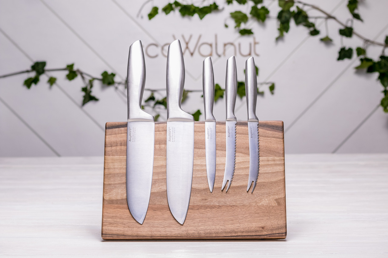 Магнітна підставка тримач для ножів із дерева з логотипом, фото 1