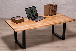 Кавовий стіл EcoWalnut із живими краями Журнальний дерев'яний столик