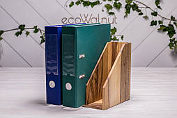 Настільна підставка для папок та документів на робочий стіл із дерева з персоналізацією