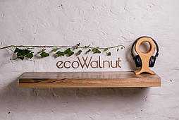 Полиця прихованого монтажу із прямокутним краєм із горіха