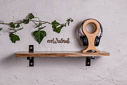 Дерев'яна горіхова полиця із живим краєм