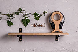 Дерев'яна дубова полиця із живим краєм