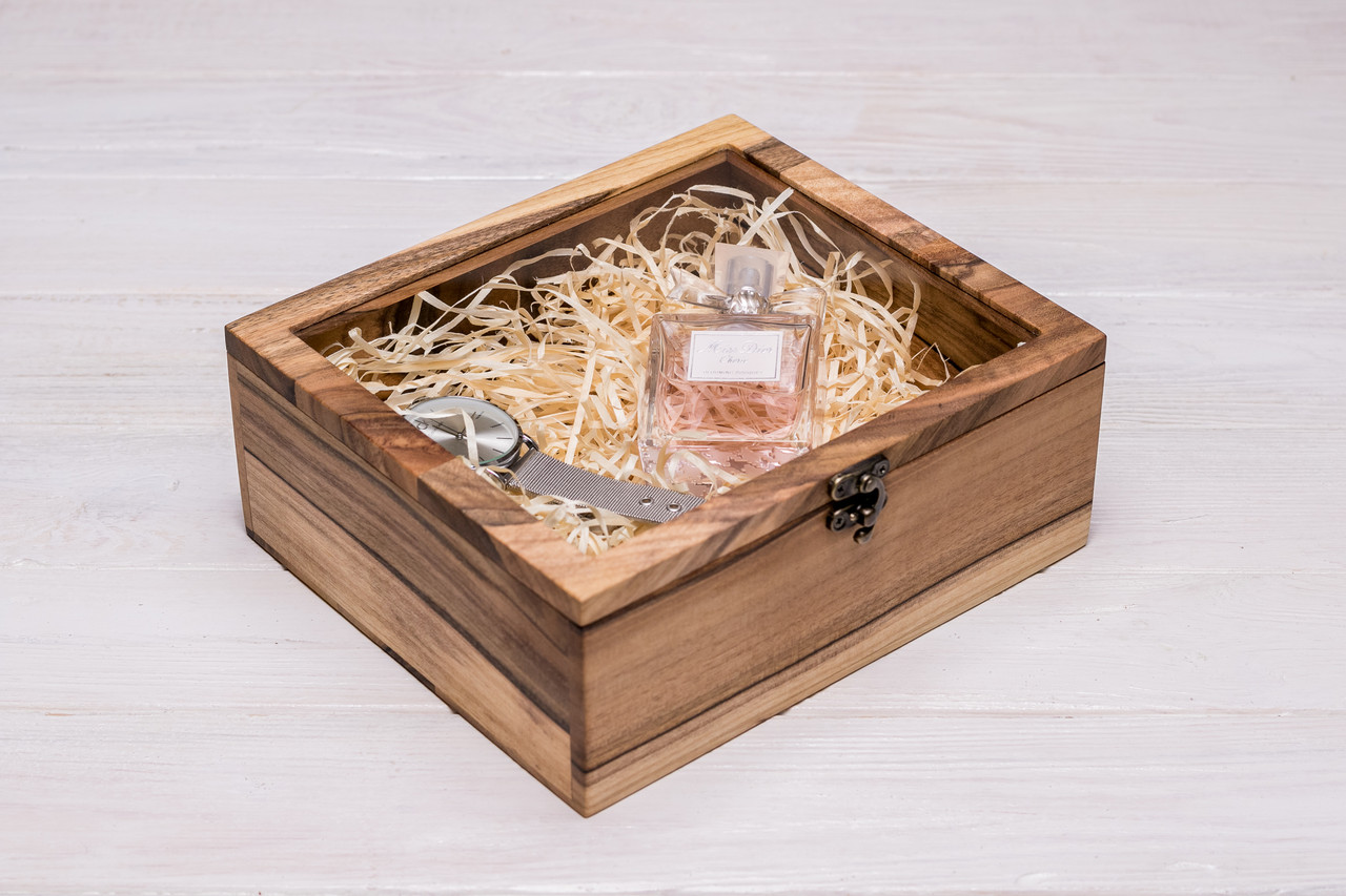 Персоналізована подарункова коробочка для подарунків Дерев'яна коробка для упаковки подарунків