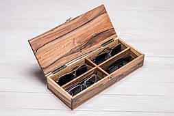 Футляр для 4 пар окулярів із гравіюванням на подарунок Органайзер для аксесуарів