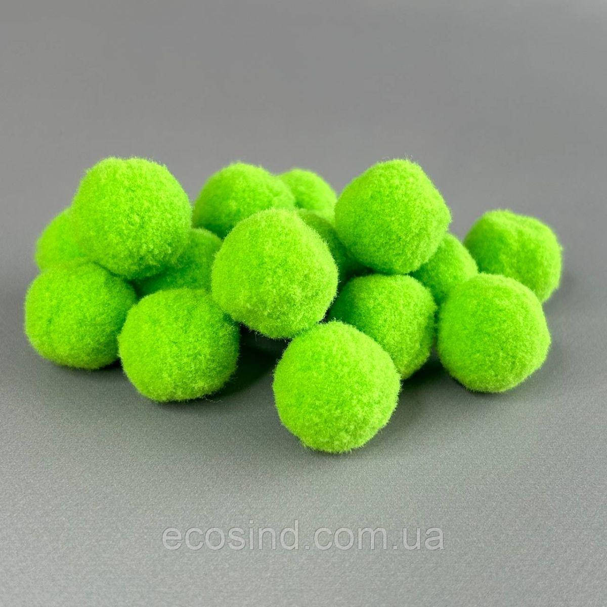 Помпон велюровий 2 см - салатовий, фото 1