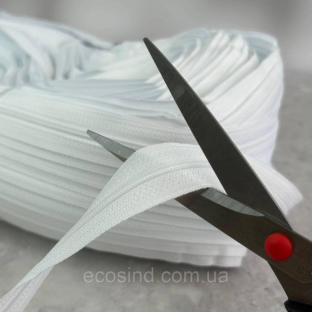 Рулонна блискавка типу спіраль T-3 - Білий (Китай), фото 1