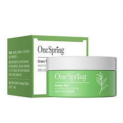 Зволожувальний крем для обличчя з екстрактом зеленого чаю One Spring, 50мл