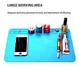 Килимок силіконовий для паяння. Антистатичний килимок для ремонту телефонів, годинника, ноутбуків. Термостійкий, фото 10