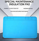 Килимок силіконовий для паяння. Антистатичний килимок для ремонту телефонів, годинника, ноутбуків. Термостійкий, фото 5