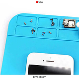 Килимок силіконовий для паяння. Антистатичний килимок для ремонту телефонів, годинника, ноутбуків. Термостійкий, фото 8