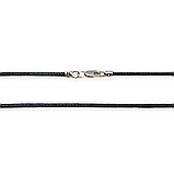 Шнурок котоновий від 400 мм, зі срібною застібкою, фото 2