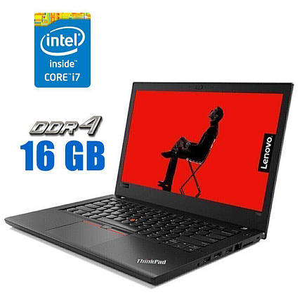 Ультрабук Б-клас Lenovo ThinkPad T480s/ 14" (2560x1440)/ Core i7-8650U/ 16 GB RAM/ 240 GB SSD/ UHD 620, фото 1