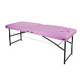 Кушетка косметологічна складна з вирізом для обличчя 180x60см, Масажний стіл автоматичний переносний, фото 2