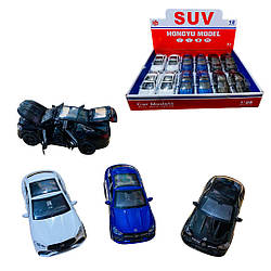 008 HY/EZ Машинка металева, 3 кольори інерція, світло, звук, на батарейках, відкр. двері, у коробці