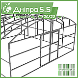 Теплиця "Дніпро-5.5" 5.5х20 м / профільна труба 30Х30 мм / стільниковий полікарбонат 6 мм, фото 7