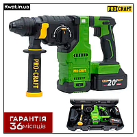Перфоратор акумуляторний безщітковий Procraft PHA30 0 - 1200 об хв Кейс 2 АКБ 20 В 4 Ач ЗП