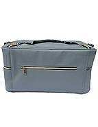 Сумка кейс для майстра, валіза-органайзер для майстра манікюру, візижу, сумка стиліста екошкіра ADH-06PW Сірий, фото 3