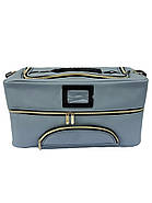 Сумка кейс для майстра, валіза-органайзер для майстра манікюру, візижу, сумка стиліста екошкіра ADH-06PW Сірий, фото 2