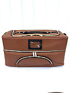 Сумка-кейс для майстра, універсальна валіза-органайзер для майстра манікюру екошкіра ADH-06PW Коричневий, фото 2