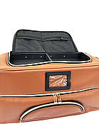 Сумка-кейс для майстра, універсальна валіза-органайзер для майстра манікюру екошкіра ADH-06PW Коричневий, фото 4