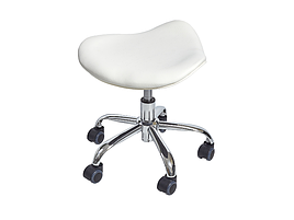 Стілець для майстра педикюру Білий мод 316 { H 30-36см }