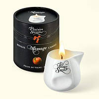 Масажна свічка з ароматом персика Plaisirs Secrets Peach (80 мл)