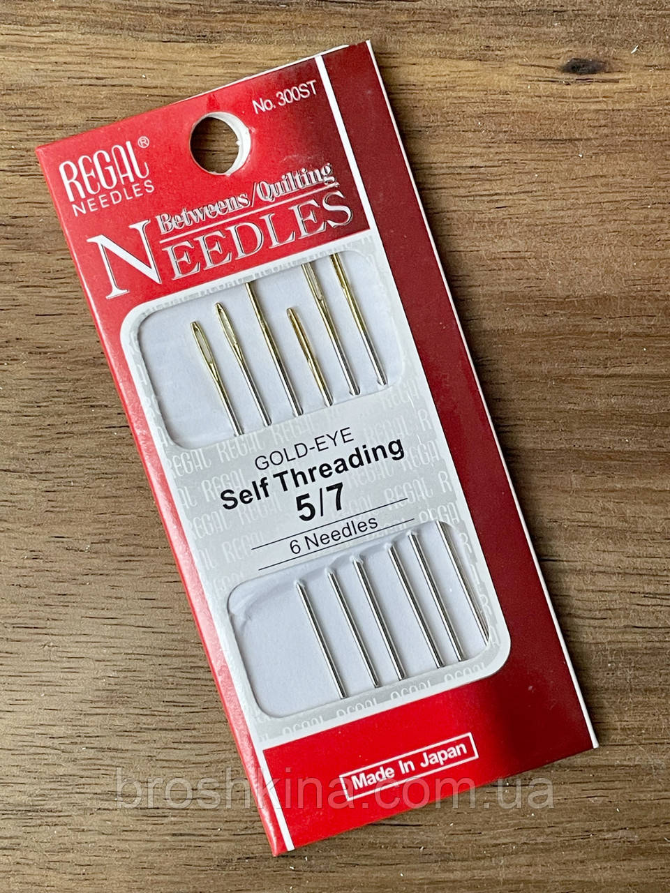 Голки 5/7 для ручного шиття з нитковдивачем NEEDLES 6 шт/комплект