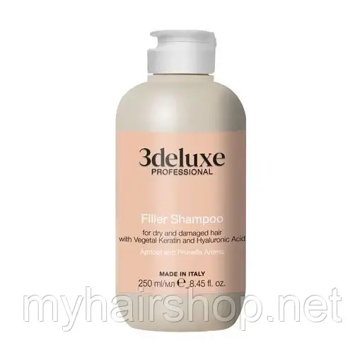 Шампунь-філер для пошкодженого волосся 3DeLuxe Professional Fille Shampoo 250 мл