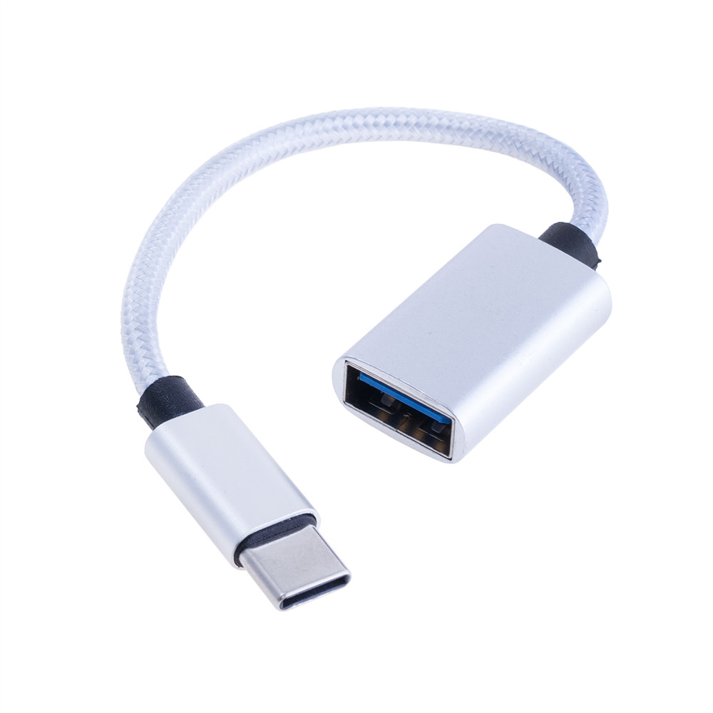 Кабель USB type-C на USB-A "мама" 15 см LJ
