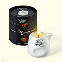 Масажна свічка з ароматом полуниці Plaisirs Secrets Strawberry (80 мл)