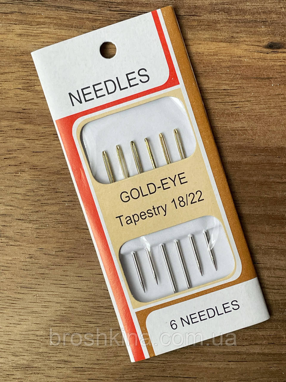 Голки 18/22 для ручного шиття з нитковдивачем NEEDLES 6 шт/комплект