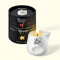 Свічка масажна з ароматом ванілі Plaisirs Secrets Vanilla (80 мл)