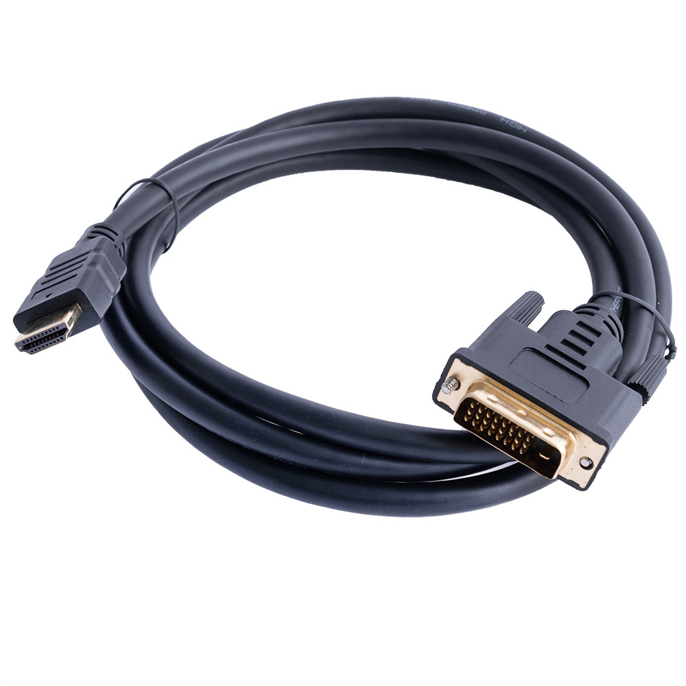Кабель перехідник HDMI "тато" у DVI 24+1 "тато" 1,5М LJ