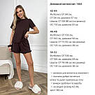 Жіноча піжама з шортами та футболкою ВІСКОЗНИЙ РУБЧИК РЮШИК БЛАКИТНИЙ/ЗЕЛЕНИЙ 1580, фото 10