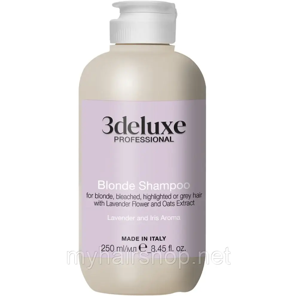 Шампунь для світлого та сивого волосся 3Deluxe Professional Blonde Shampoo 250 мл