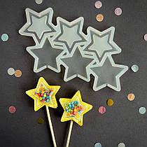 Силіконовий молд для льодяників "Зірка-брязкальце"