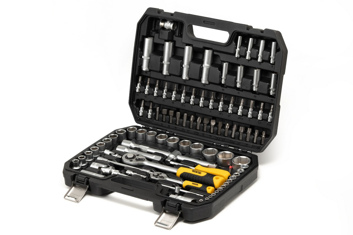 Набір ключів і насадок торцевих MASTERTOOL CrV 1/4" і 1/2" 94 шт 78-5094