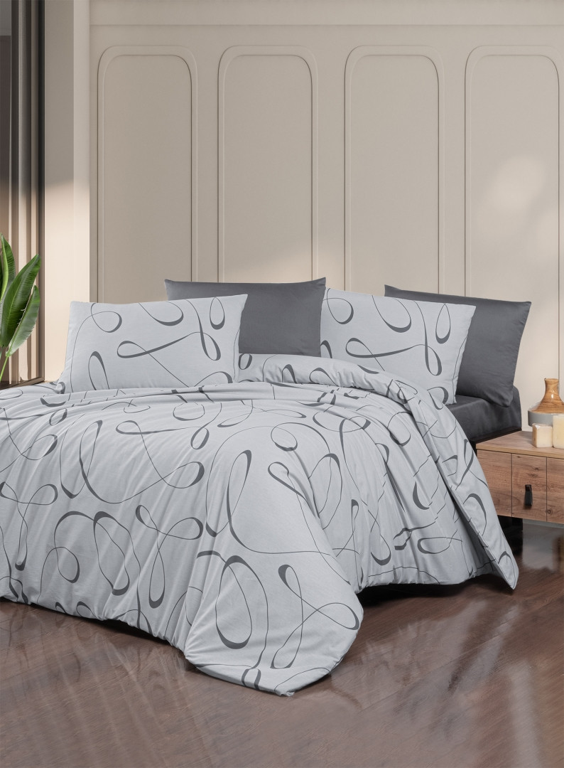 Постільна білизна First Choice — Ranforce — Alfeo Anthracite