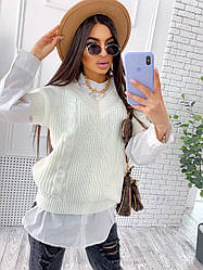 Стильна в'язана жилетка хіт продажів 2024