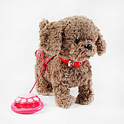 М'яка інтерактивна собачка Мальтіпу на повідку, гавкає