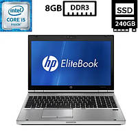 Ноутбук HP EliteBook 8560p/15.6” TN 1600x900/Core i5-2520M 2.50GHz/8GB DDR3/SSD 240GB/Intel HD Graphics Камера Б/В