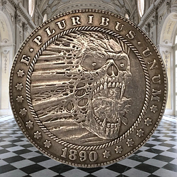 Сувенір монета долар США 1890 г "Смерть вампіра". Hobo Coin American Morgan