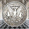 Сувенір монета долар СШАang "Розриваюсь на частини". Hobo Coin American Morgan, фото 3