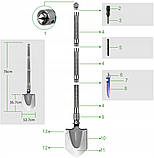 Універсальна багатофункціональна саперна лопата KraftDele 16 в 1 KD KD, фото 3